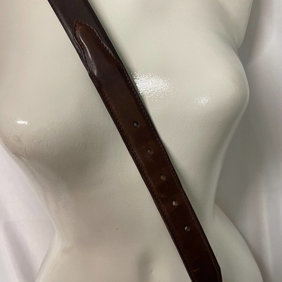 Cole Hahn Belt Leather w/ Gold Buckle Vintage Made in USA A2163 Size 38/95 - Picture 5 of 9